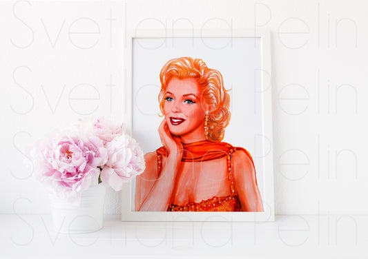 Marilyn Monroe, Gentlemen Prefer Blondes, GPB, ART PRINT Signed by Artist