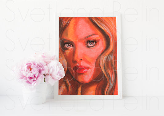 Amanda Seyfried, ART PRINT Signed by Artist