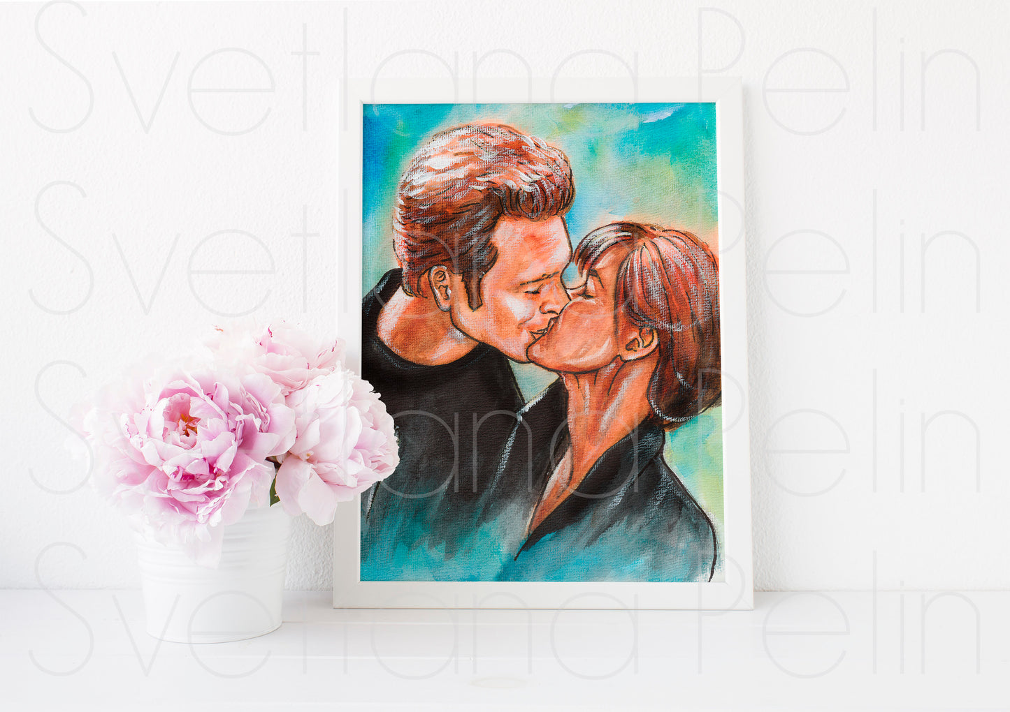 Luke Perry, Shannen Doherty, Beverly Hills, ART PRINT Signed by Artist