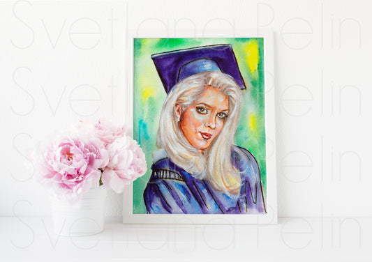 Tori Spelling, Beverly Hills, ART PRINT Signed by Artist