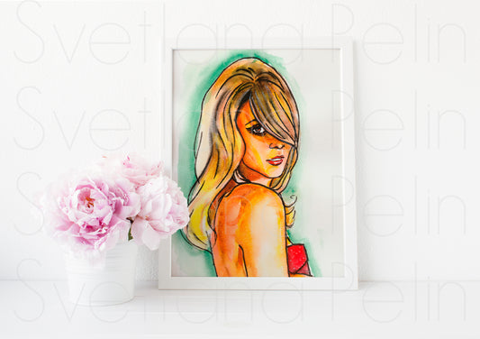 Sharon Tate, ART PRINT Signed by Artist