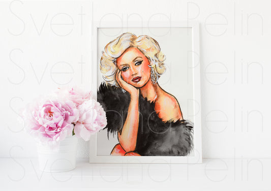 Ana de Armas, ART PRINT Signed by Artist