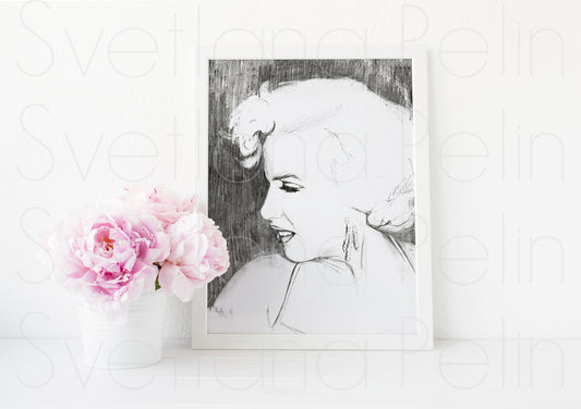 Marilyn Monroe, Photoplay Awards, ART PRINT Signed by Artist