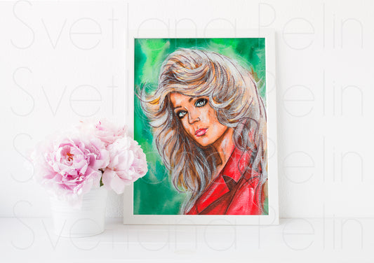 Farrah Fawcett, ART PRINT Signed by Artist