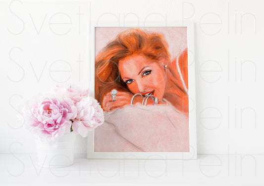 Angelina Jolie, ART PRINT Signed by Artist