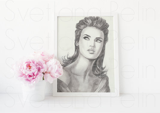 Linda Evangelista, ART PRINT Signed by Artist