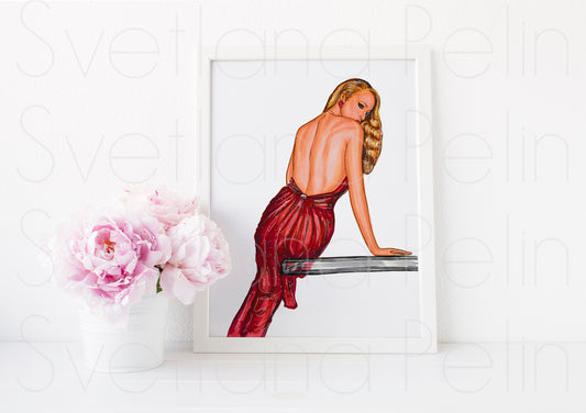 Jerry Hall, ART PRINT Signed by Artist