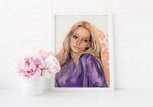 Uma Thurman, ART PRINT Signed by Artist