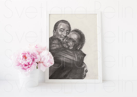 Robert De Niro, Billy Crystal, ART PRINT Signed by Artist
