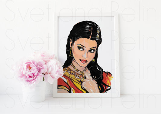 Aishwarya Rai, ART PRINT Signed by Artist