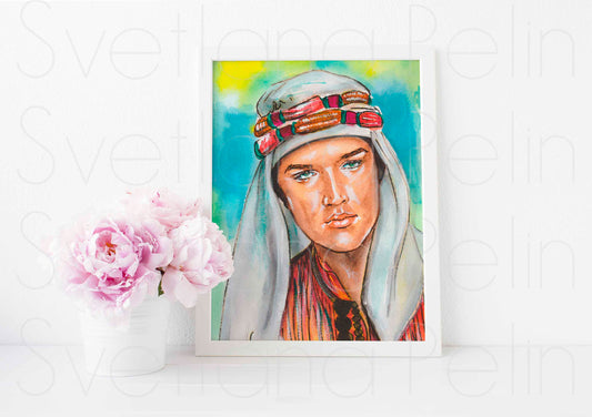 Elvis, ART PRINT Signed by Artist