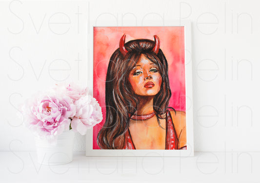 Shannen Doherty, Beverly Hills, ART PRINT Signed by Artist