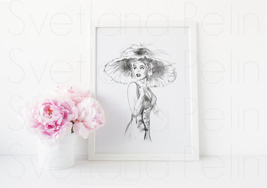 Marilyn Monroe, The Prince and the Showgirl, ART PRINT Signed by Artist