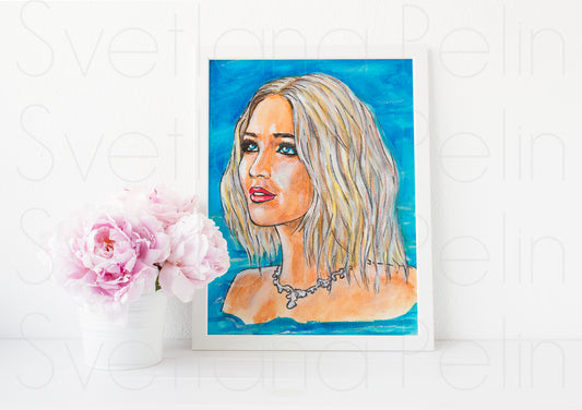 Jennifer Lawrence, ART PRINT Signed by Artist