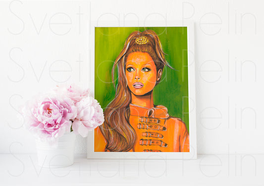 Christy Turlington, ART PRINT Signed by Artist