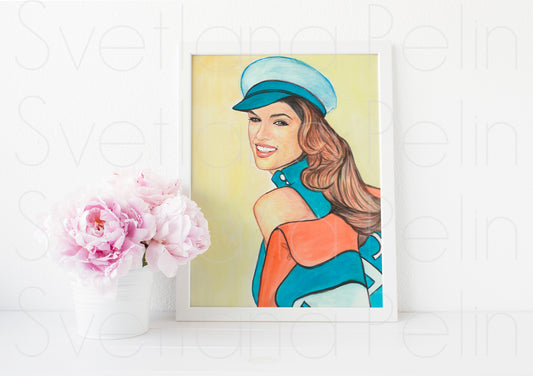 Cindy Crawford, ART PRINT Signed by Artist