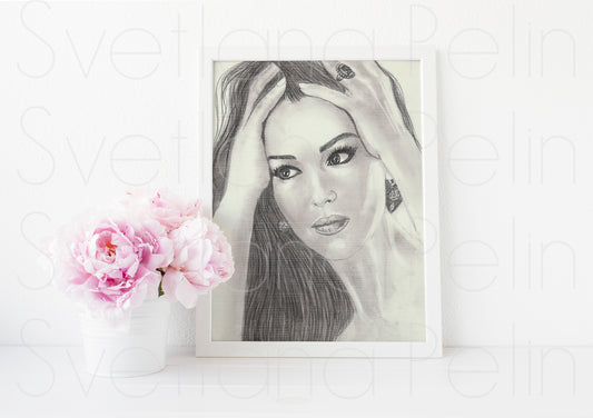 Monica Bellucci, ART PRINT Signed by Artist