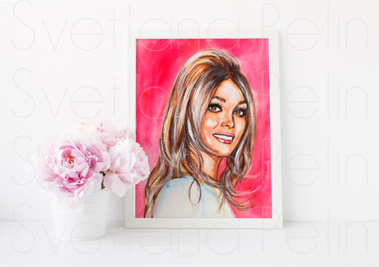 Sharon Tate, ART PRINT Signed by Artist