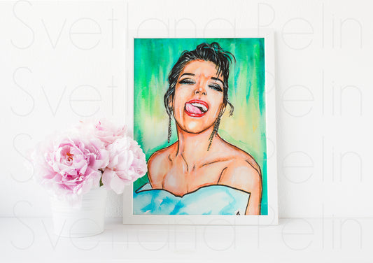 Milla Jovovich, ART PRINT Signed by Artist