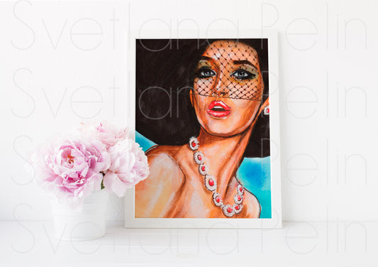 Christy Turlington, ART PRINT Signed by Artist