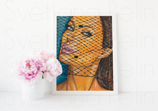 Angelina Jolie, ART PRINT Signed by Artist