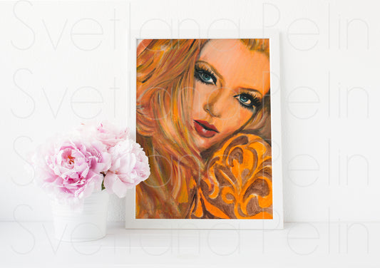 Amanda Seyfried, ART PRINT Signed by Artist