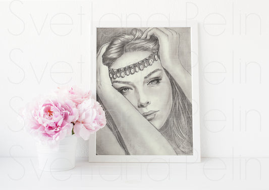 Sharon Stone, ART PRINT Signed by Artist