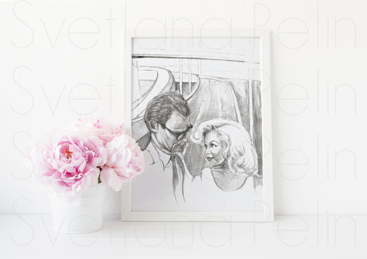 Marilyn Monroe, Arthur Miller, Sam Shaw, ART PRINT Signed by Artist