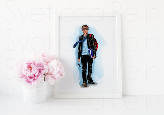 Zac Efron, ART PRINT Signed by Artist