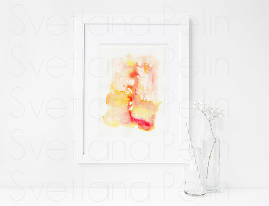 Modern Watercolor Painting, Abstract Art, Wall Home Decor, INSTANT DOWNLOAD