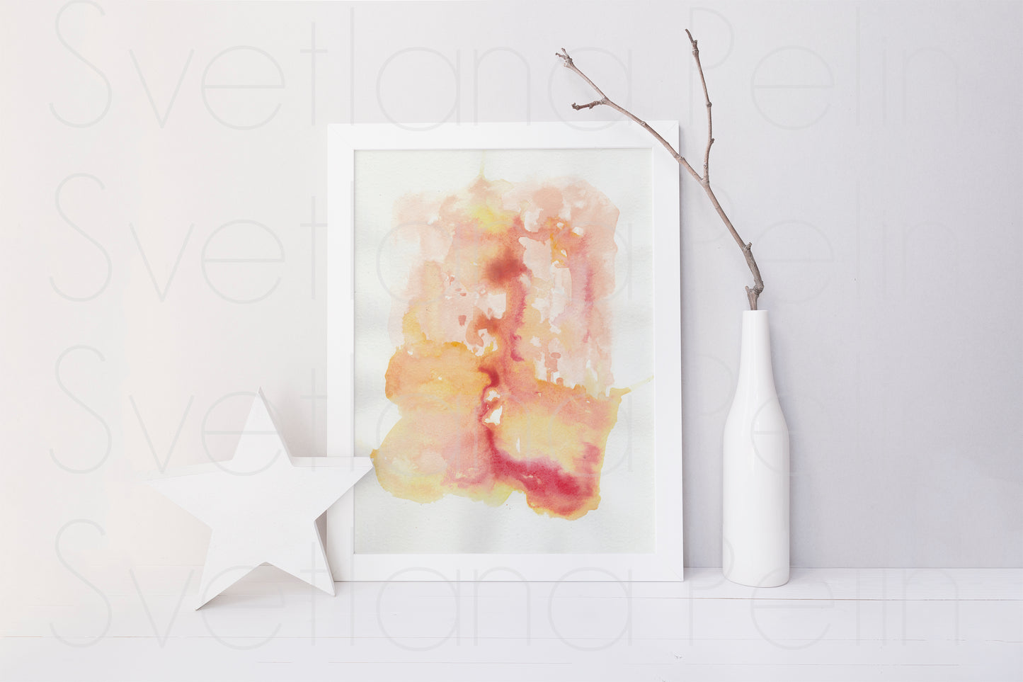 Modern Abstract Art, ORIGINAL Watercolor Painting, Artwork by Svetlana Pelin