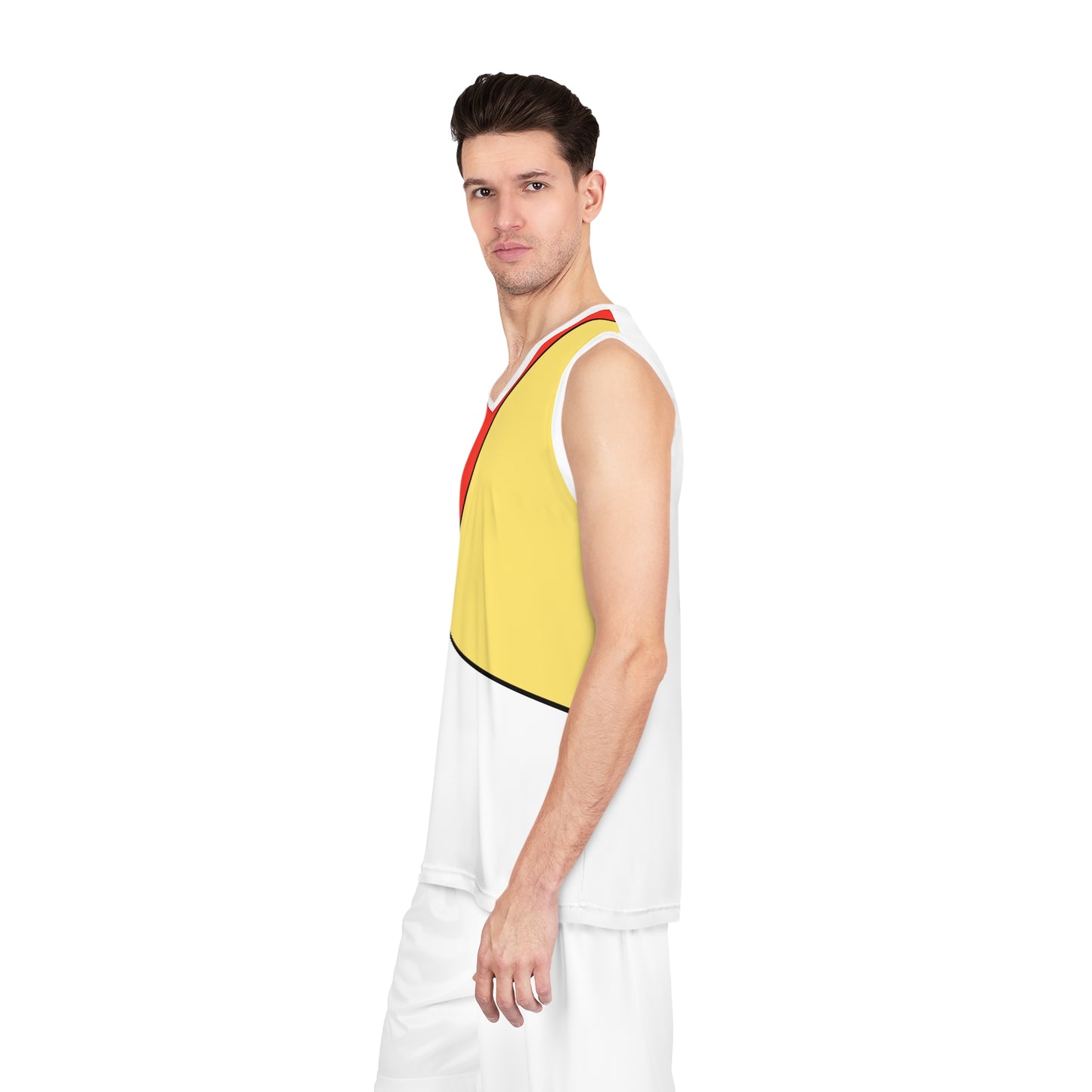 Red, Yellow, White, Basketball Jersey (AOP)