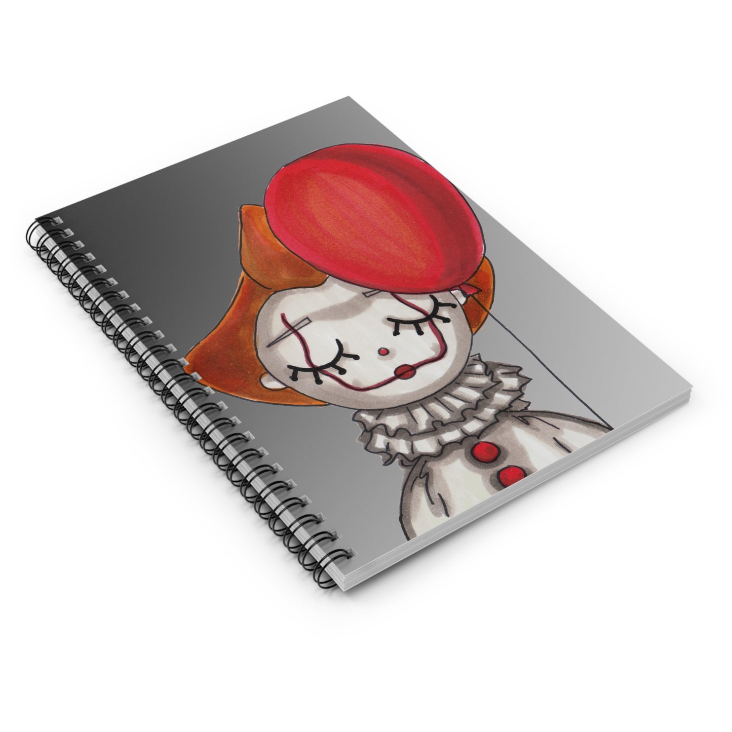 Clown, Balloon, Spiral Notebook - Ruled Line