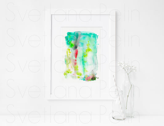 Modern Watercolor Painting, Abstract Art, Wall Home Decor, INSTANT DOWNLOAD