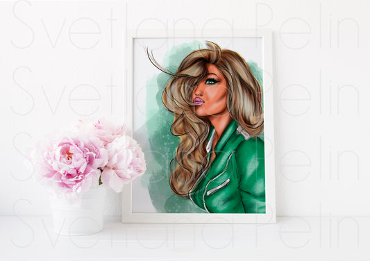 Gigi Hadid, ART PRINT Signed by Artist