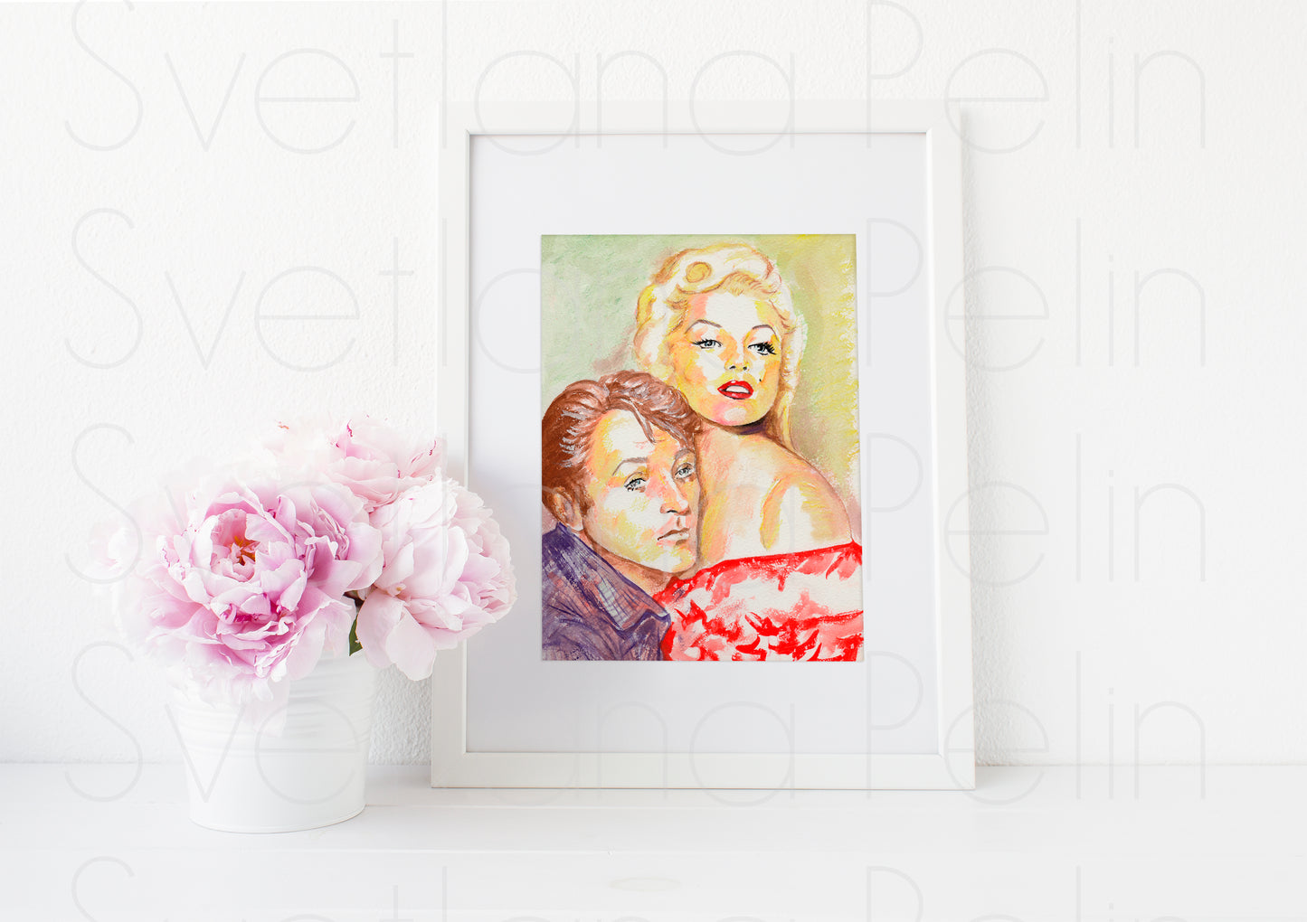 Marilyn Monroe, Robert Mitchum, River Of No Return, RNR, ART PRINT Signed by Artist