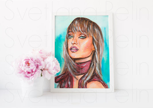 Olivia Wilde, ART PRINT Signed by Artist