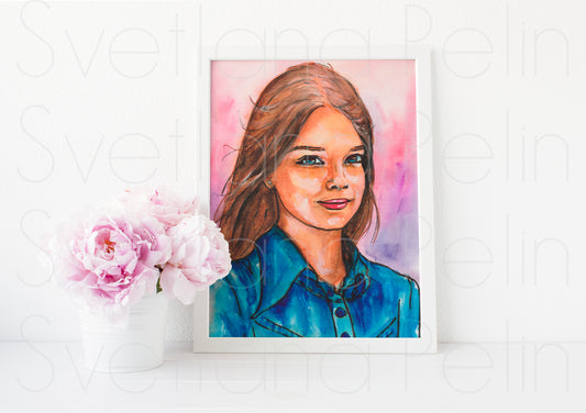 Brooke Shields, ART PRINT Signed by Artist