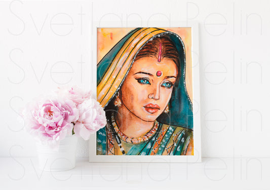 Aishwarya Rai, ART PRINT Signed by Artist