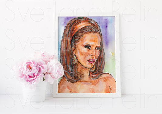 Eva Longoria, ART PRINT Signed by Artist