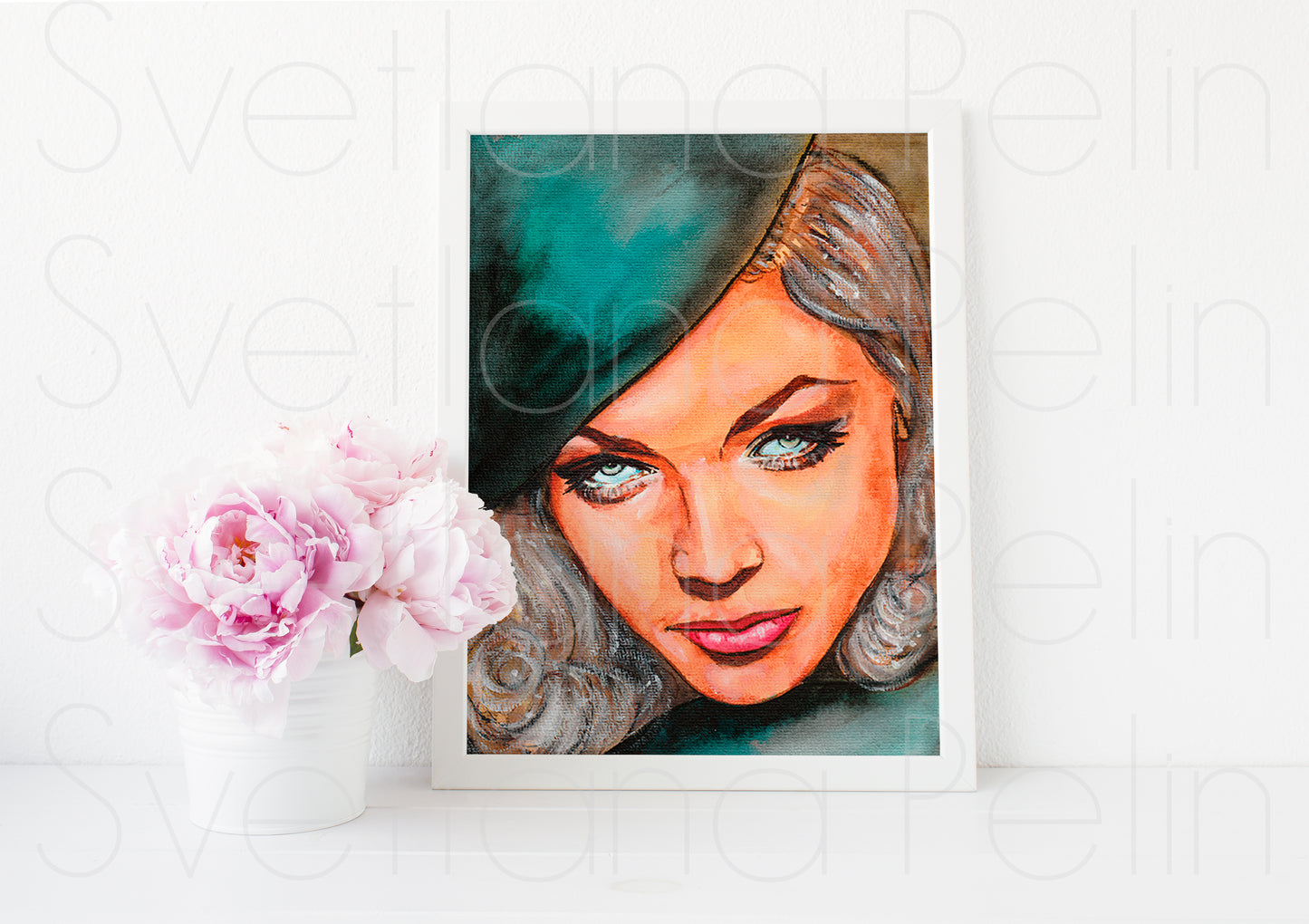 Lauren Bacall, ART PRINT Signed by Artist