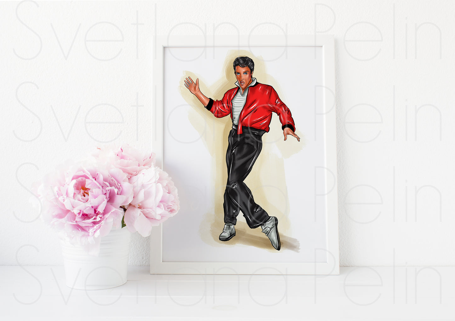 Elvis, ART PRINT Signed by Artist