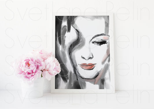 Veronica Lake, ART PRINT Signed by Artist