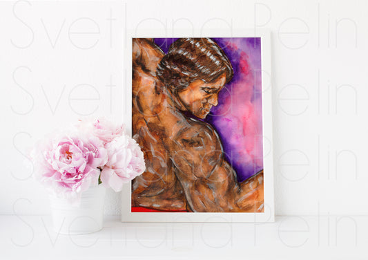 Arnold Schwarzenegger, ART PRINT Signed by Artist