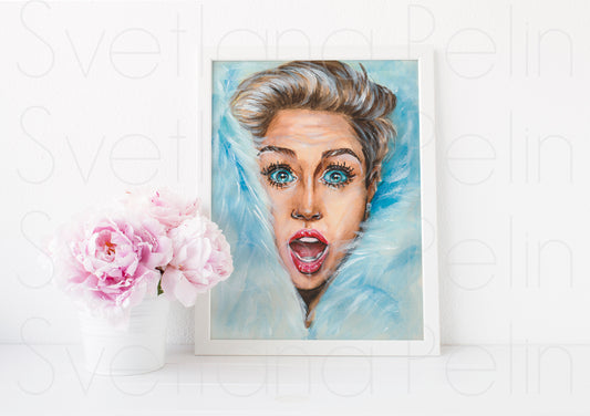 Miley, ART PRINT Signed by Artist