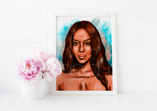 Naomi Campbell, ART PRINT Signed by Artist