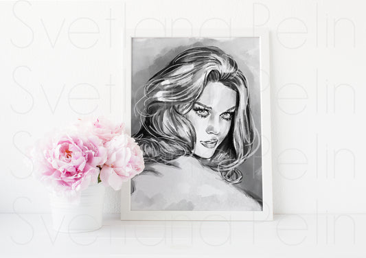 Jane Fonda, ART PRINT Signed by Artist