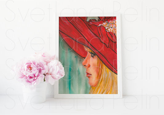 Catherine Deneuve, ART PRINT Signed by Artist