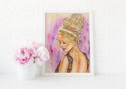 Christina Aguilera, ART PRINT Signed by Artist