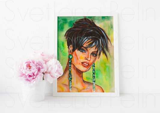 Linda Evangelista, ART PRINT Signed by Artist